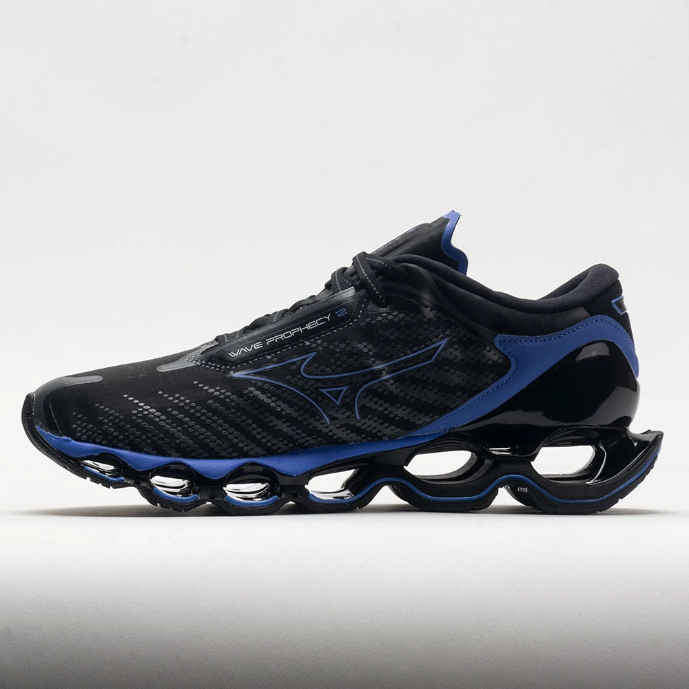 Mizuno Wave Prophecy 12 Men's Black Oyster/Blue Ashes 2 Mizuno Wave Prophecy 12 Men's Black Oyster/Blue Ashes - Image 2